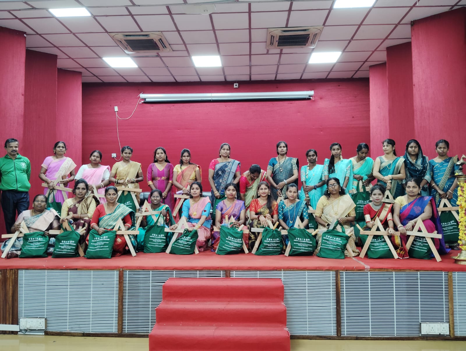 Trainees with their tools, GSDP Course completion certificate and UDYAM Registration Certificate dur